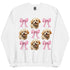 Maltipoo Pink Bow Dog Sweatshirt