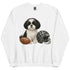 Black and White Shih Tzu Football dog Sweatshirt