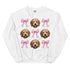 Golden Doodle With PInk Bows Dogs Sweatshirt