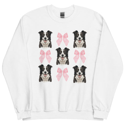 Border Collie and Bows Crewneck