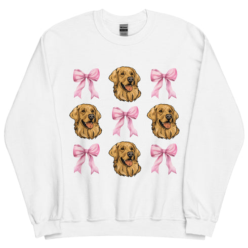 Golden Retriever with bows Sweatshirt