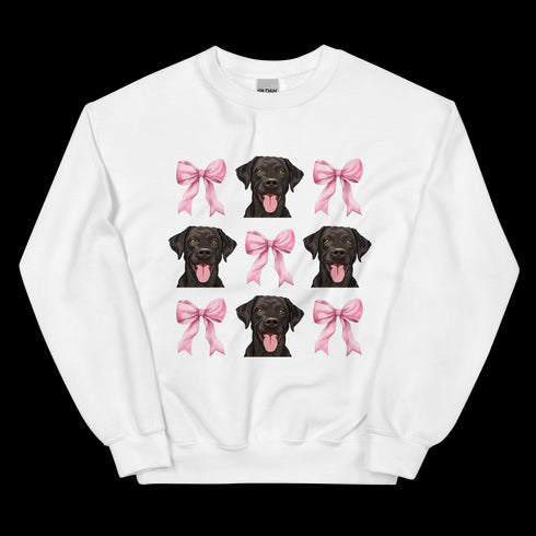 Chocolate Lab with Bows Sweatshirt