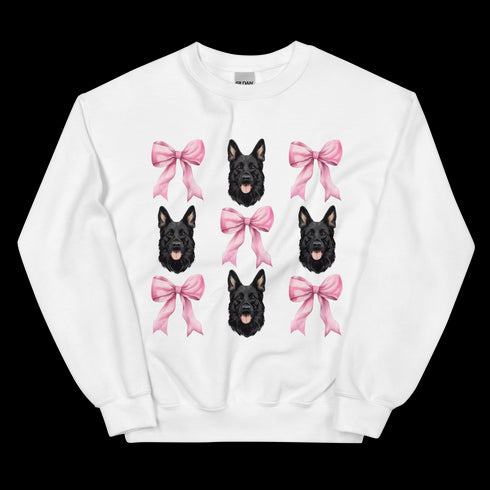 Black German Shepherd with bows Sweatshirt