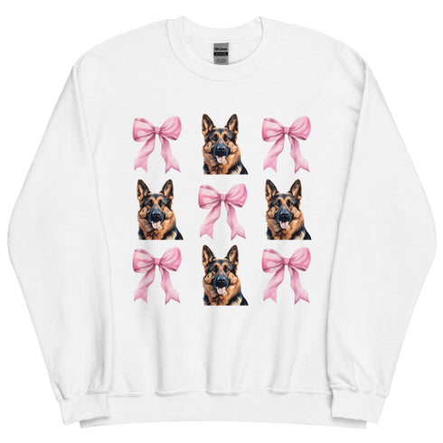 German Shepherd with Bows Sweatshirt