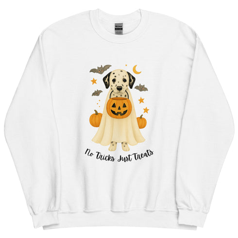 Dalmatian No Tricks Just Treats Crewneck