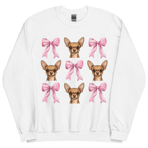Tan chihuahua with bows Sweatshirt