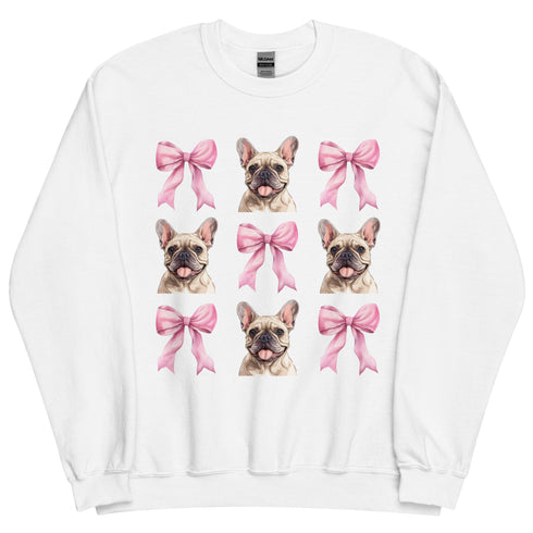 French Bulldog with Bows Sweatshirt