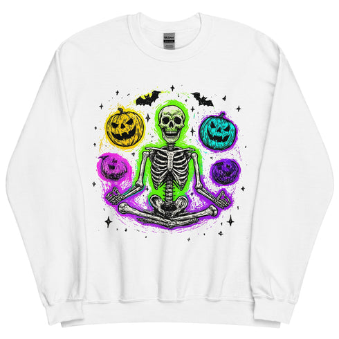 Halloween Skeleton Meditation Sweatshirt