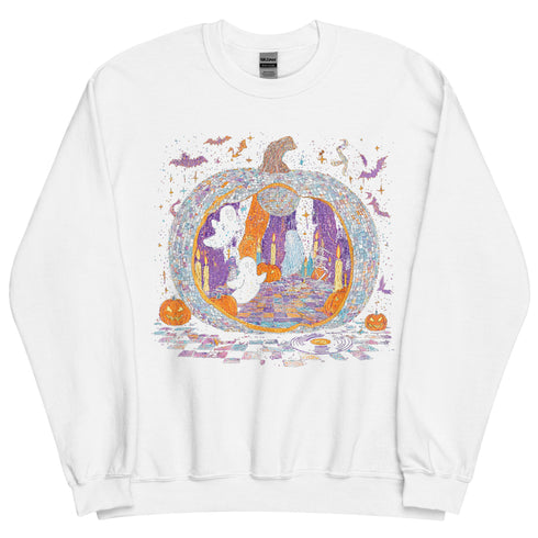 Disco Ghost Pumpkin Party Sweatshirt
