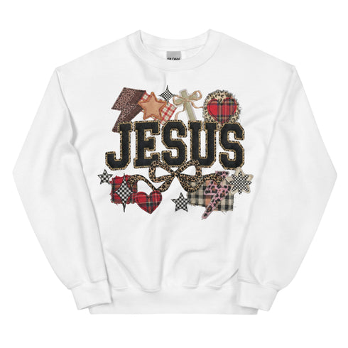 Jesus Faux Quilted Crewneck