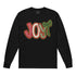 Joy Faux Crochet Christmas Comfort Colors Long Sleeve