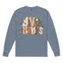 Faux Crochet Give Thanks Comfort Colors Long Sleeve