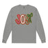 Joy Faux Crochet Christmas Comfort Colors Long Sleeve