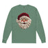 Faux Crochet Yarn Jolly Santa Comfort Colors Long Sleeve