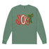 Joy Faux Crochet Christmas Comfort Colors Long Sleeve