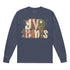 Faux Crochet Give Thanks Comfort Colors Long Sleeve