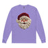 Faux Crochet Yarn Jolly Santa Comfort Colors Long Sleeve