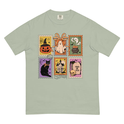 Spooky Stamps Halloween Comfort Colors Shirt