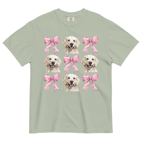 White Golden Retriever with bows Shirt