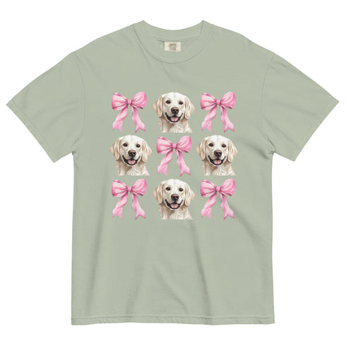 White Golden Retriever with bows Shirt