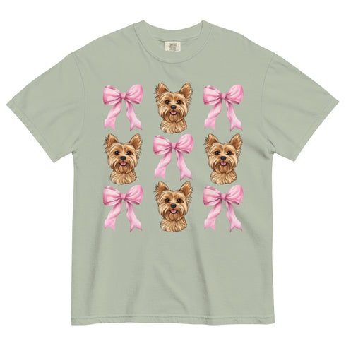 Blonde Yorkie and Bows Shirt