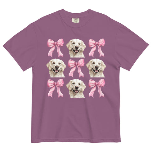 White Golden Retriever with bows Shirt