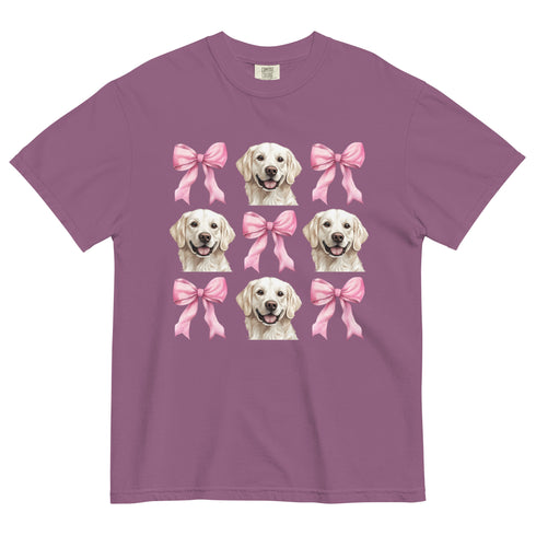 White Golden Retriever with bows Shirt