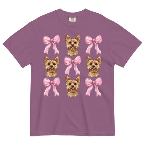 Blonde Yorkie and Bows Shirt