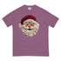 Faux Crochet Yarn Jolly Santa Comfort Colors Shirt