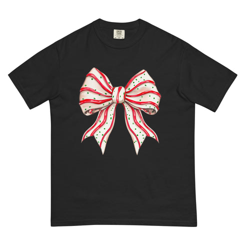 Christmas Tree Cake Bow Shirt