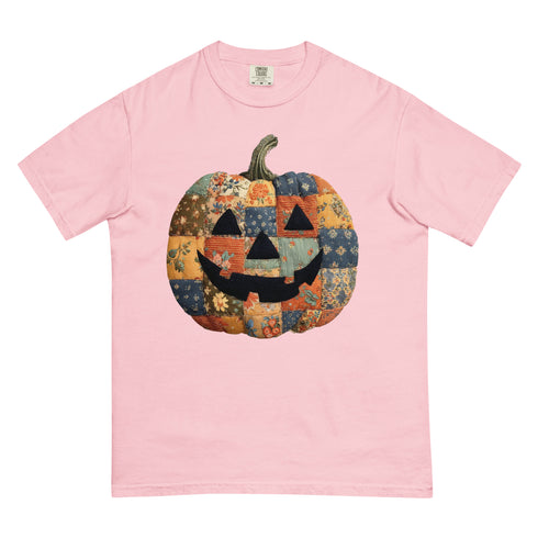 Jack O Lantern Patchwork Pumpkin T-Shirt
