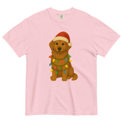 Christmas Golden Retriever Comfort Colors Shirt