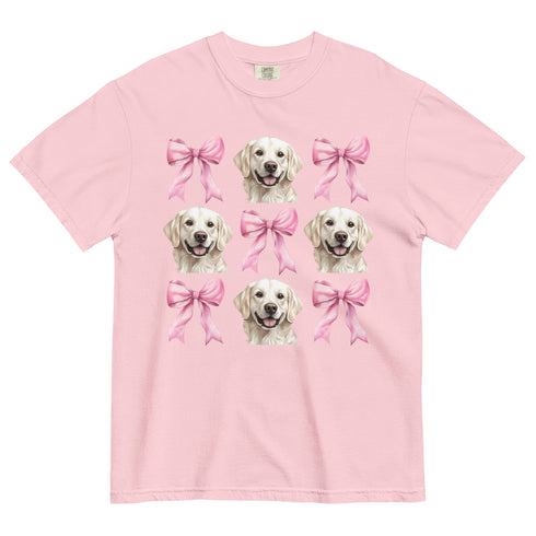 White Golden Retriever with bows Shirt