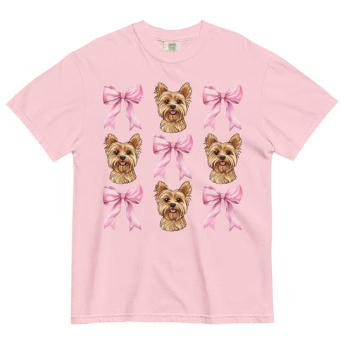 Blonde Yorkie and Bows Shirt
