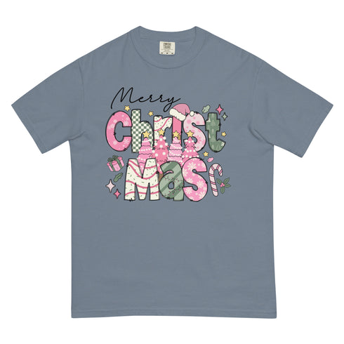Pink Merry Christmas Comfort Colors Shirt