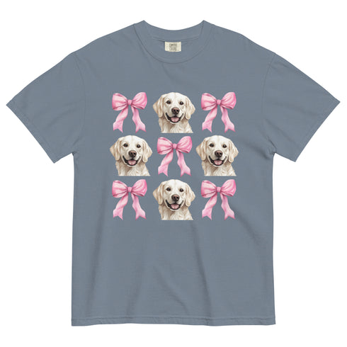 White Golden Retriever with bows Shirt