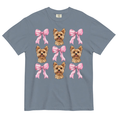 Blonde Yorkie and Bows Shirt