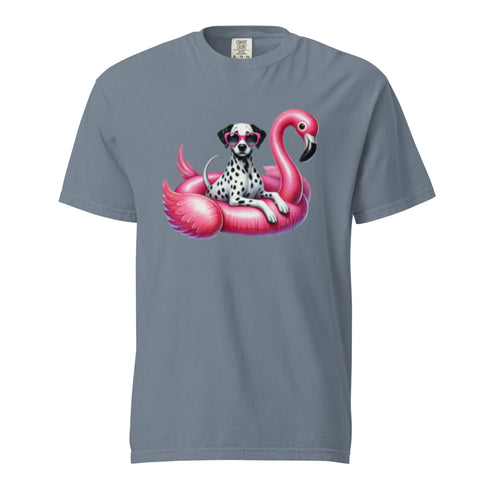 Dalmatian Flamingo Float Dog Shirt