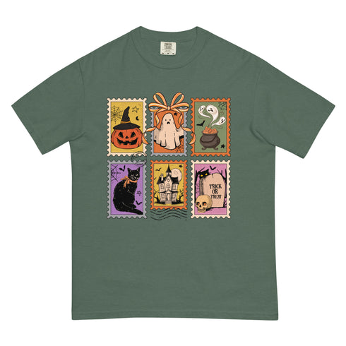 Spooky Stamps Halloween Comfort Colors Shirt