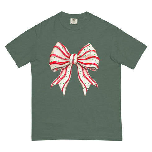 Christmas Tree Cake Bow Shirt