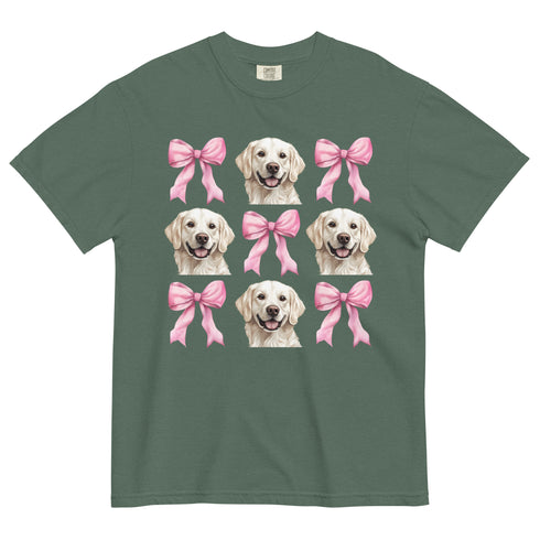 White Golden Retriever with bows Shirt