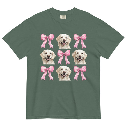 White Golden Retriever with bows Shirt