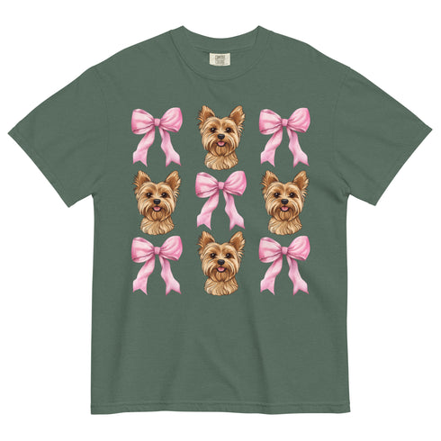 Blonde Yorkie and Bows Shirt