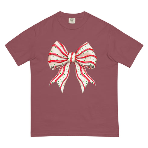 Christmas Tree Cake Bow Shirt