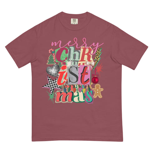 Merry Christmas Preppy Y2K Comfort Colors Graphic