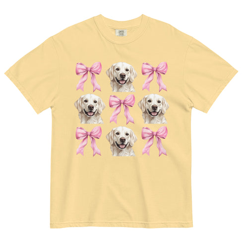 White Golden Retriever with bows Shirt