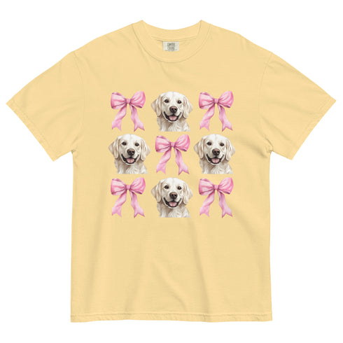 White Golden Retriever with bows Shirt