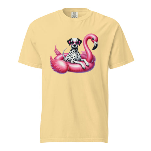 Dalmatian Flamingo Float Dog Shirt