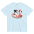 Border Collie Flamingo Float Dog Shirt