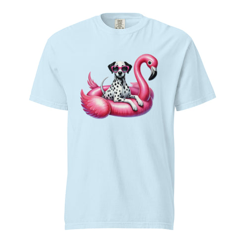 Dalmatian Flamingo Float Dog Shirt
